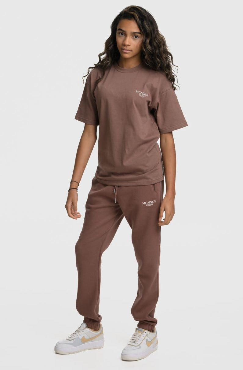 BUNDLE PACK - GLACIER GIRLS TRACKSUIT & T-SHIRT SET - CAPPUCINO